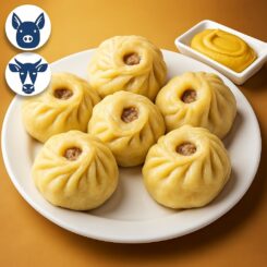 Буузы говядина со свининой горячие