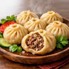 Буузы с рублёным мясом