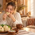 Внутри буузы — мясо и сок