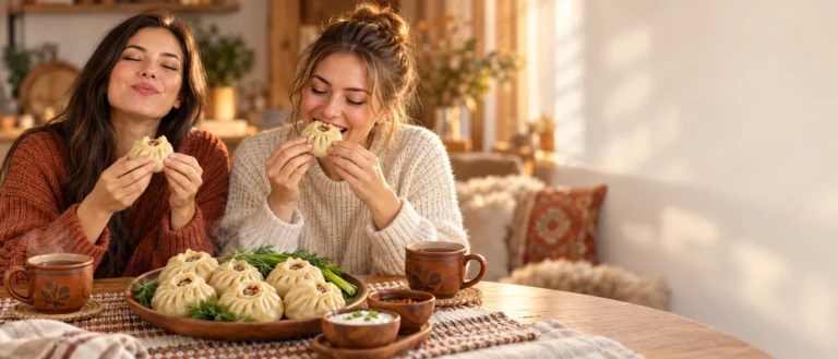 Внутри буузы — мясо и сок